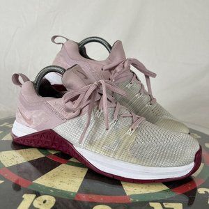 Nike Metcon Flyknit 3 CrossFit Training Shoes Sneakers Lifting Run Plum Womens 9